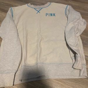Pink casual crew neck sweatshirt